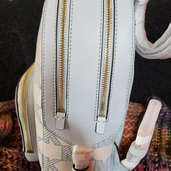 Brand New Michael Kors Jaycee Medium Backpack Vista Blue - Picture 4 of 5